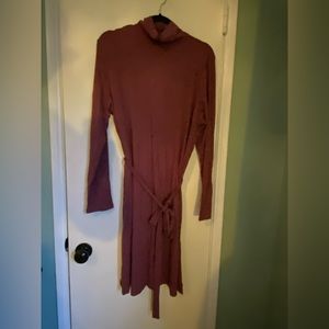 Bamboo Viscose Dress/Tunic Mock Neck XL Plum/Mauve NEW